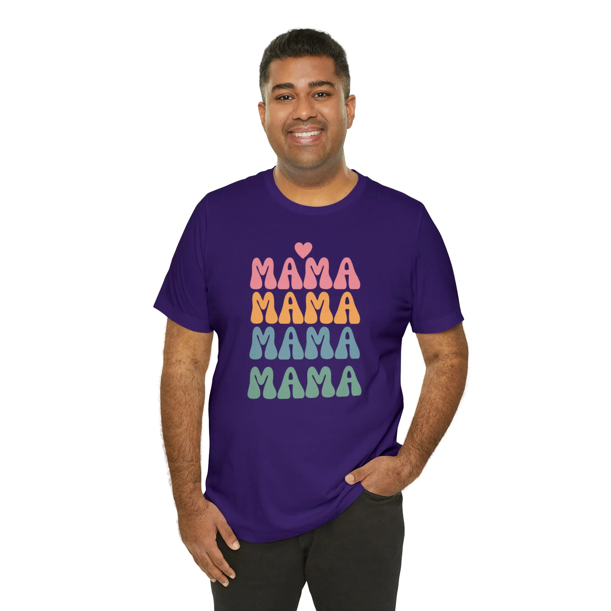 Mama Mama Mama  T-Shirt | Love Mom Tee |  Bella Canvas 3001 Unisex |  Mother Short Sleeve Tshirt