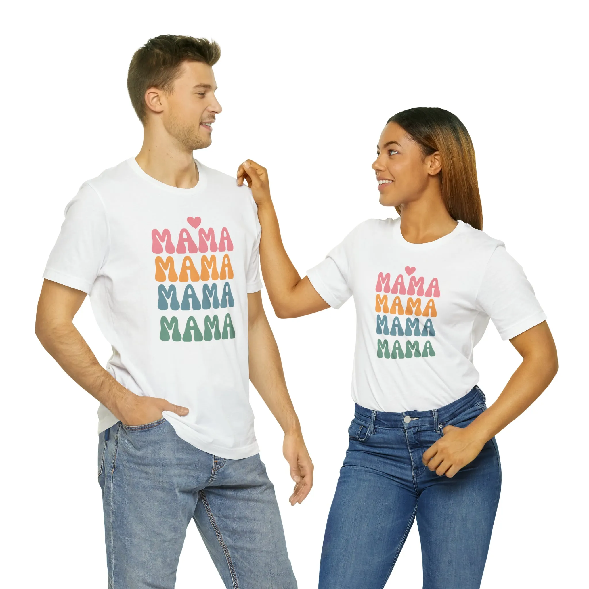 Mama Mama Mama  T-Shirt | Love Mom Tee |  Bella Canvas 3001 Unisex |  Mother Short Sleeve Tshirt