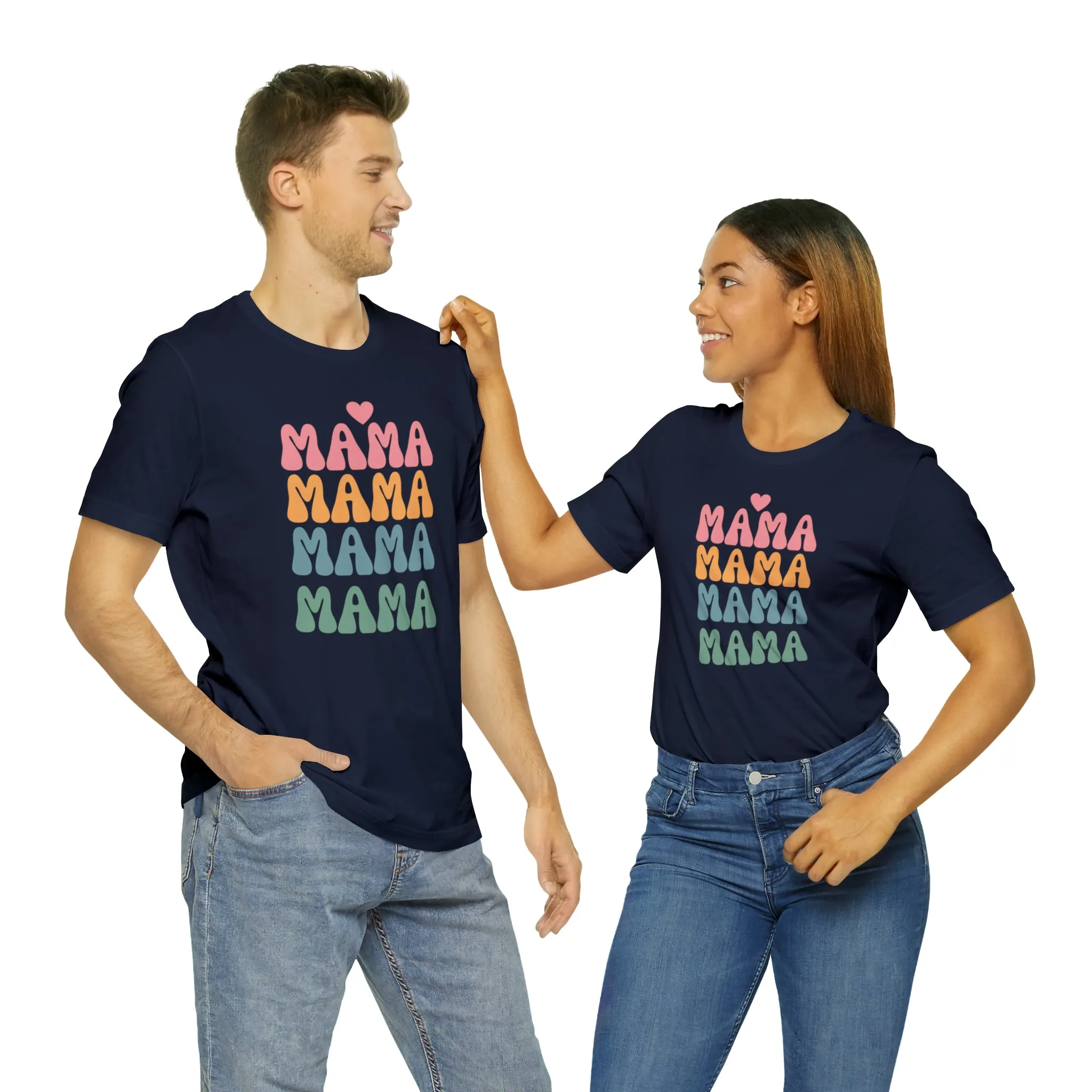 Mama Mama Mama  T-Shirt | Love Mom Tee |  Bella Canvas 3001 Unisex |  Mother Short Sleeve Tshirt
