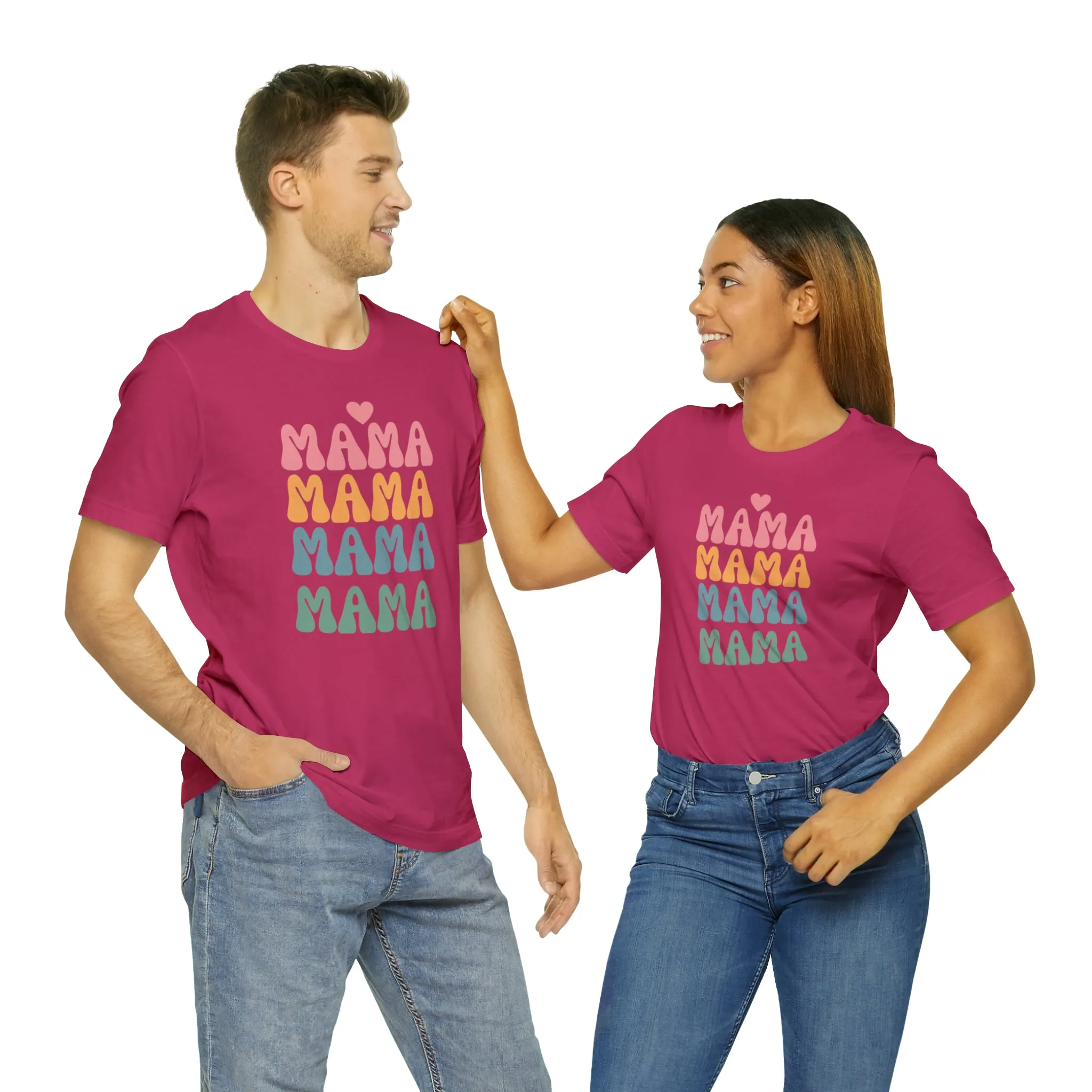 Mama Mama Mama  T-Shirt | Love Mom Tee |  Bella Canvas 3001 Unisex |  Mother Short Sleeve Tshirt