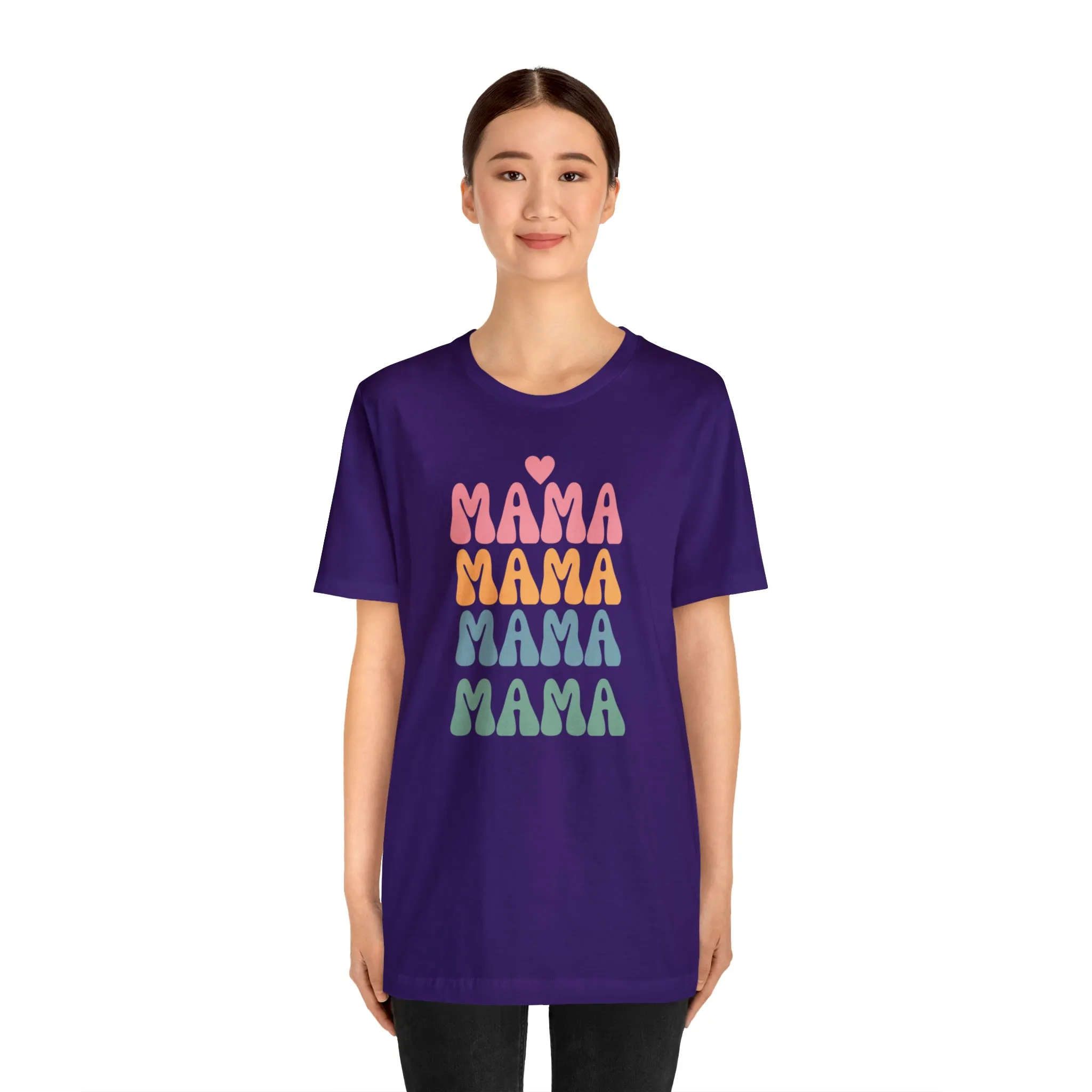 Mama Mama Mama  T-Shirt | Love Mom Tee |  Bella Canvas 3001 Unisex |  Mother Short Sleeve Tshirt