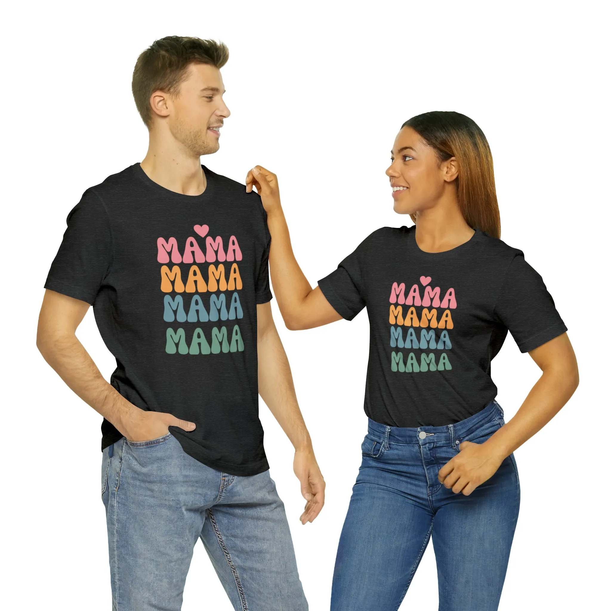 Mama Mama Mama  T-Shirt | Love Mom Tee |  Bella Canvas 3001 Unisex |  Mother Short Sleeve Tshirt