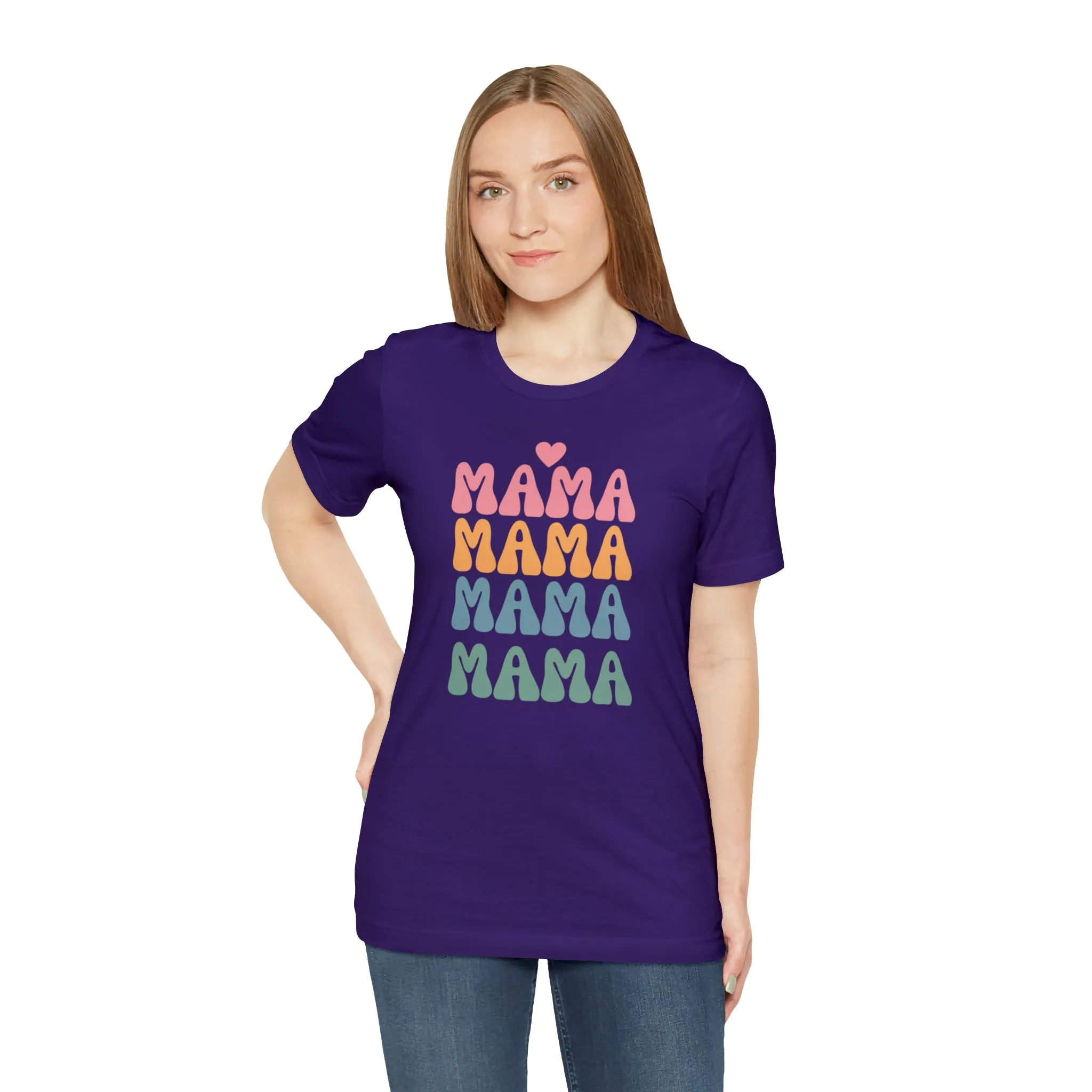 Mama Mama Mama  T-Shirt | Love Mom Tee |  Bella Canvas 3001 Unisex |  Mother Short Sleeve Tshirt