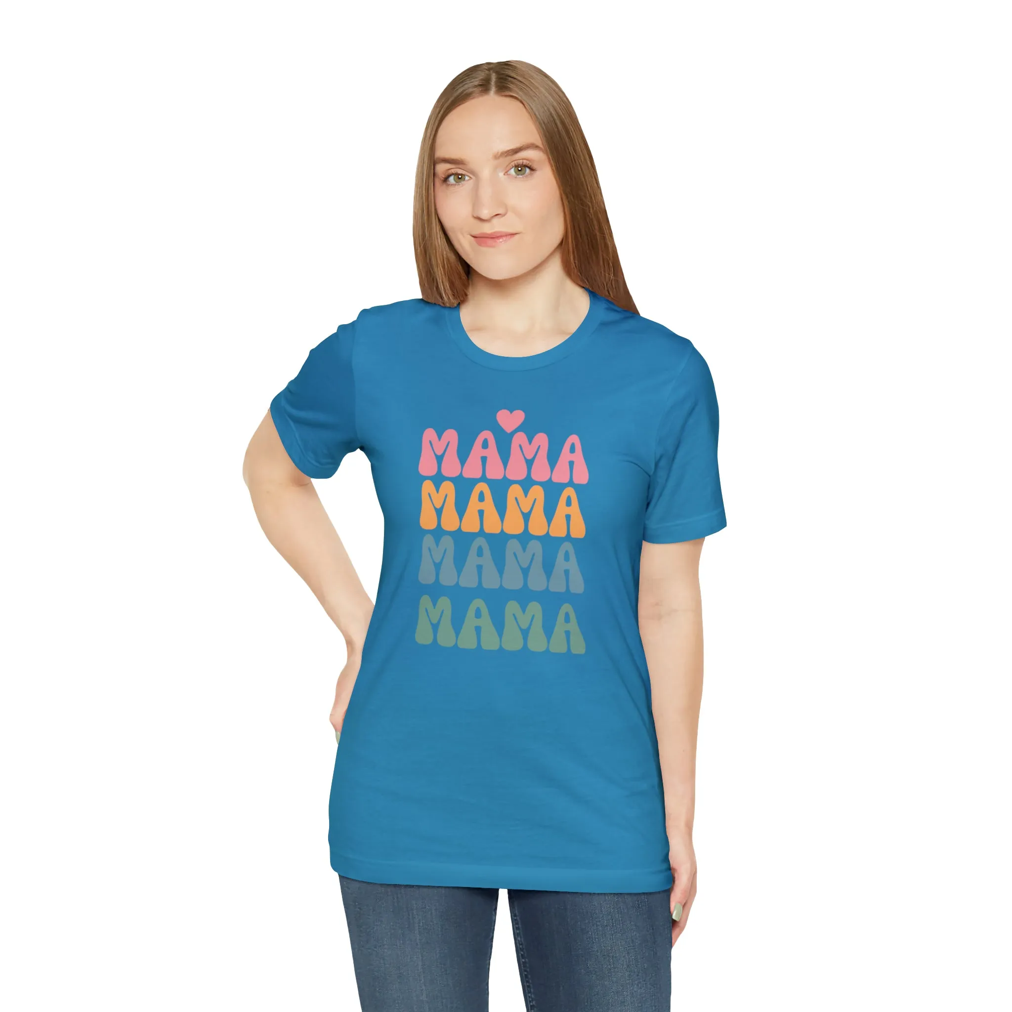 Mama Mama Mama  T-Shirt | Love Mom Tee |  Bella Canvas 3001 Unisex |  Mother Short Sleeve Tshirt