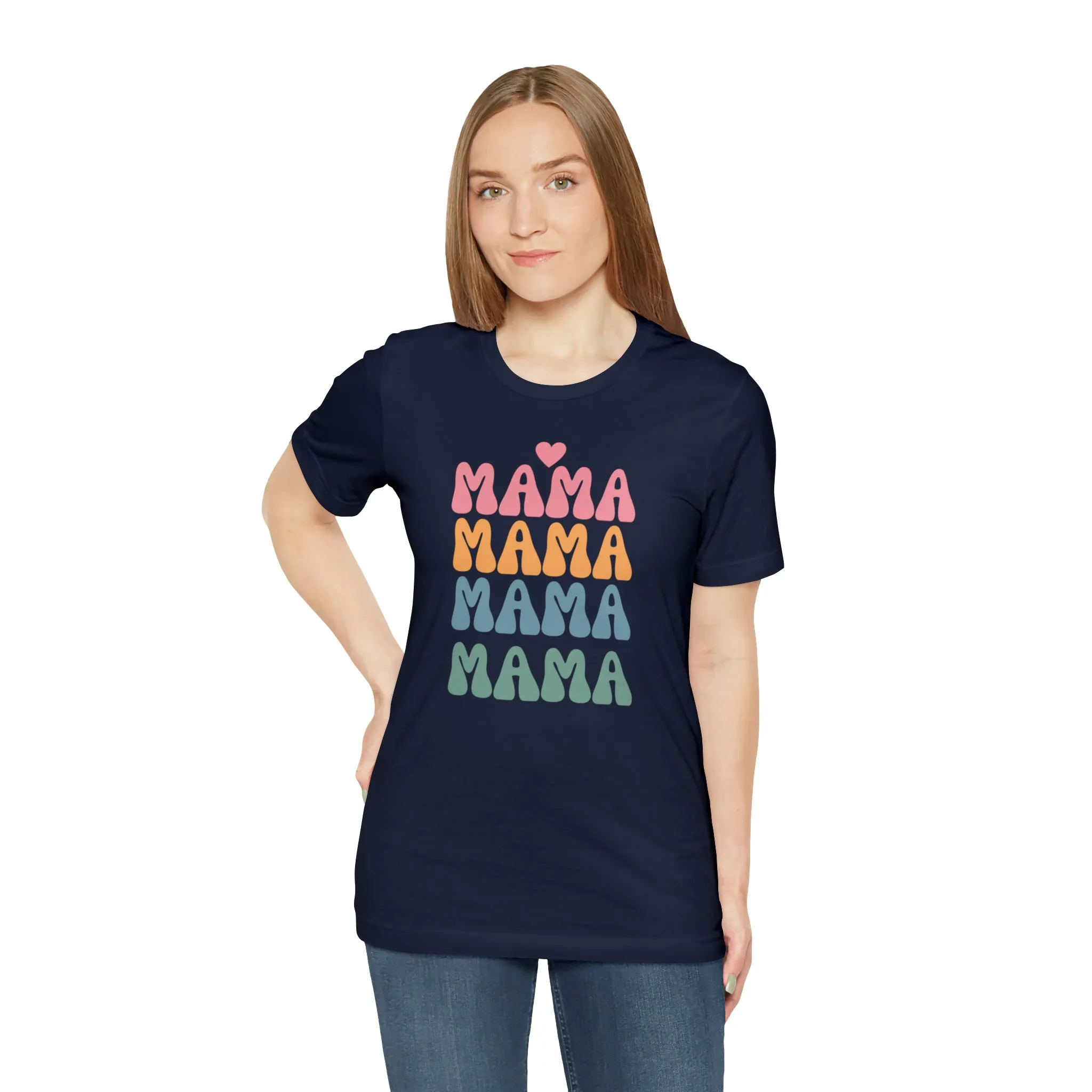 Mama Mama Mama  T-Shirt | Love Mom Tee |  Bella Canvas 3001 Unisex |  Mother Short Sleeve Tshirt