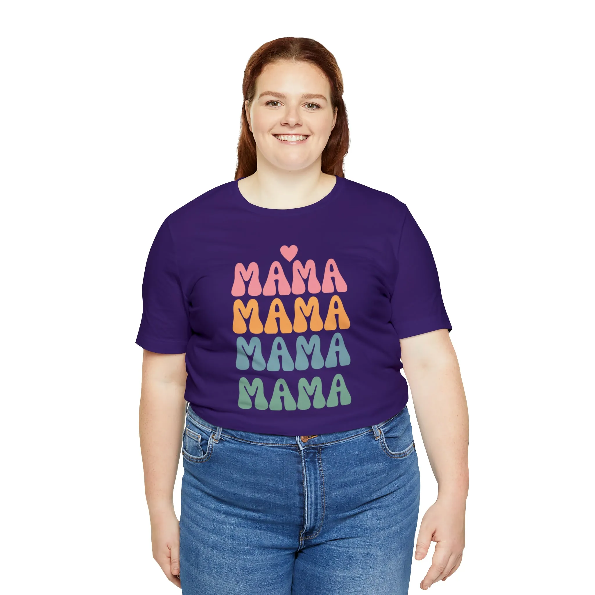 Mama Mama Mama  T-Shirt | Love Mom Tee |  Bella Canvas 3001 Unisex |  Mother Short Sleeve Tshirt