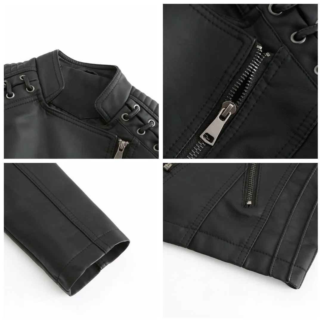 Marie - elegant leather jacket for a timeless look
