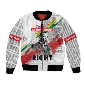 Martin Luther King Bomber Jacket Honoring The Legacy White Version LT05