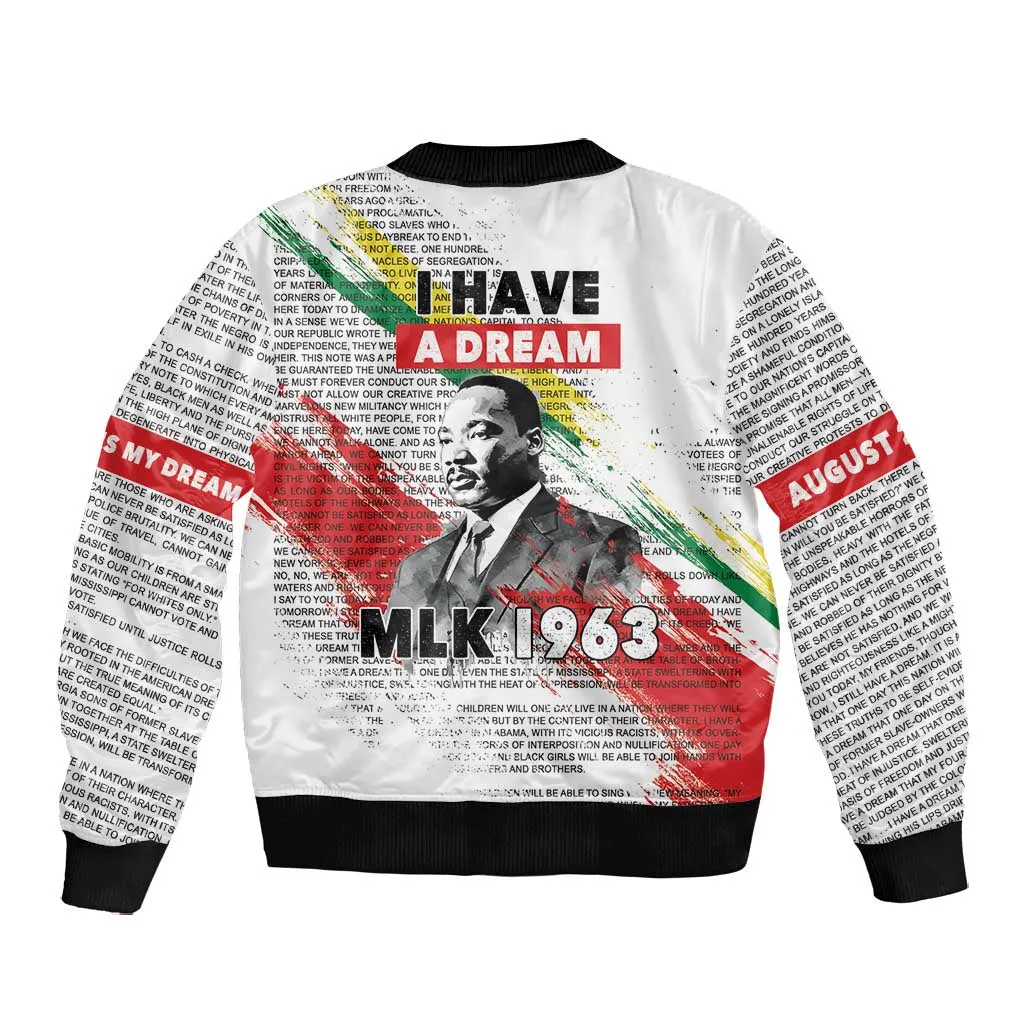 Martin Luther King Bomber Jacket Honoring The Legacy White Version LT05