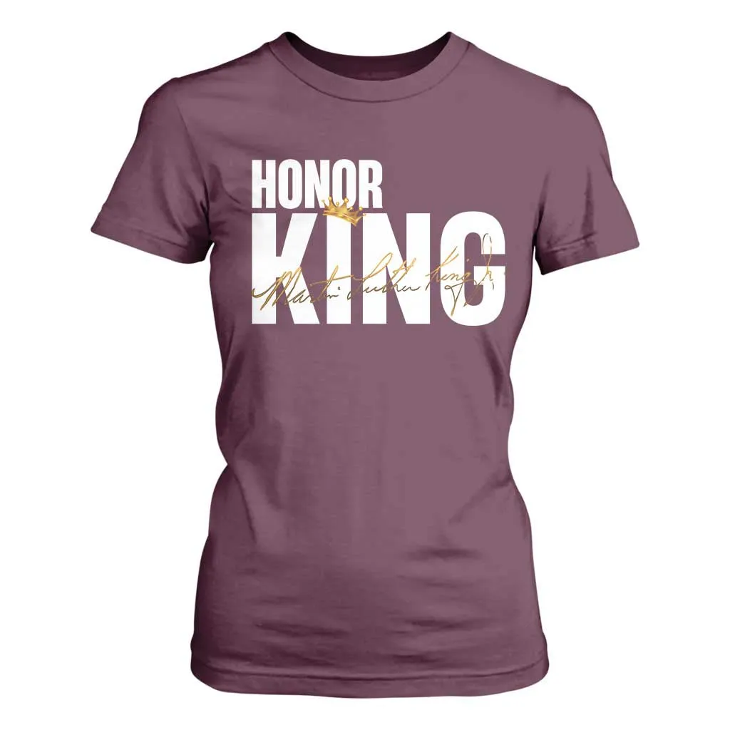 Martin Luther King Jr Day T Shirt For Women Honoring The King MLK TS09