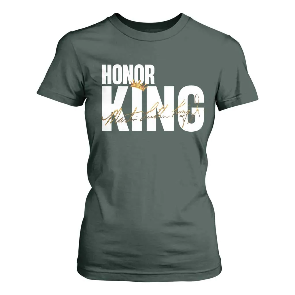Martin Luther King Jr Day T Shirt For Women Honoring The King MLK TS09