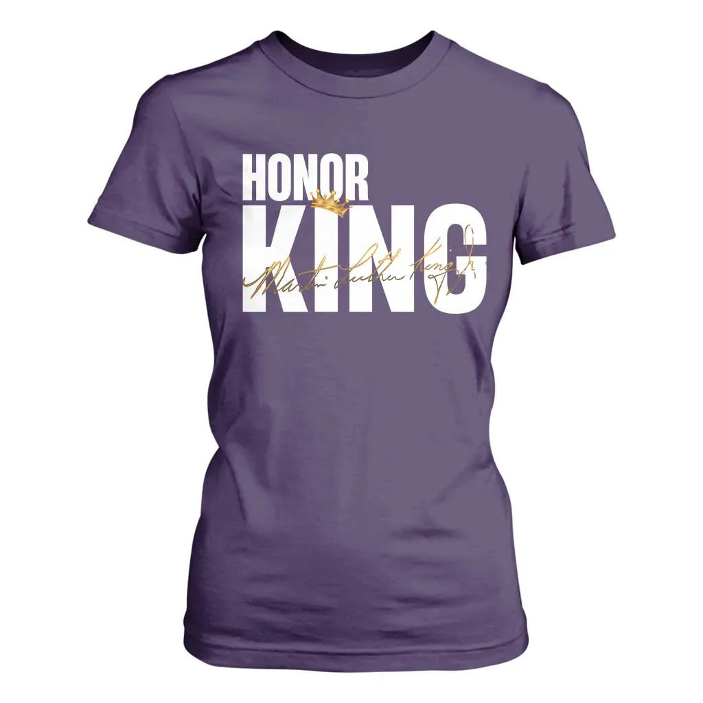 Martin Luther King Jr Day T Shirt For Women Honoring The King MLK TS09