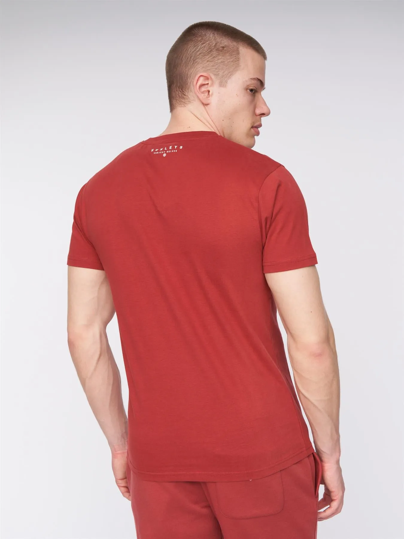 Mens Curveball T-Shirt Deep Red