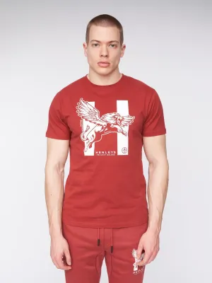 Mens Curveball T-Shirt Deep Red