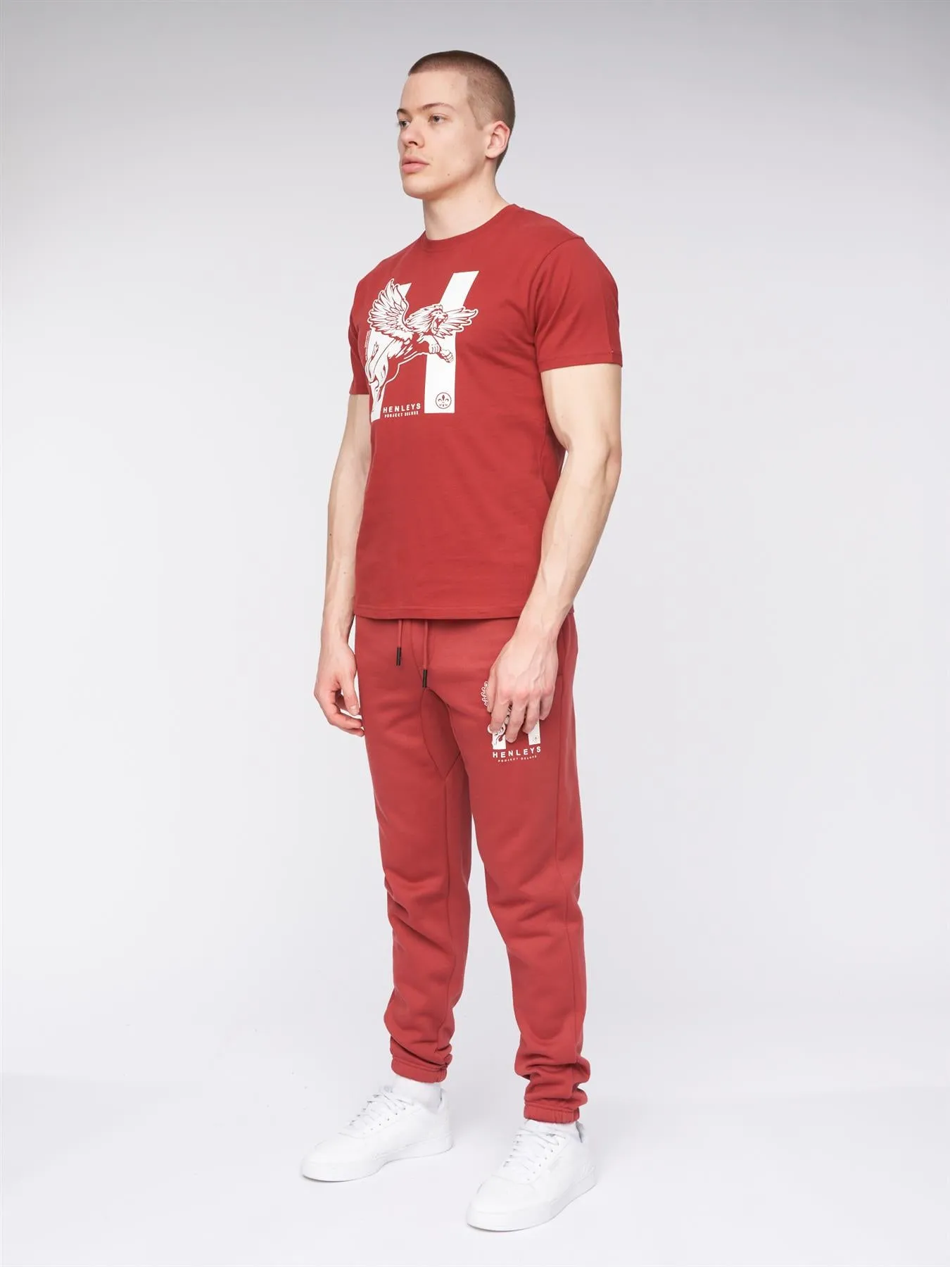 Mens Curveball T-Shirt Deep Red