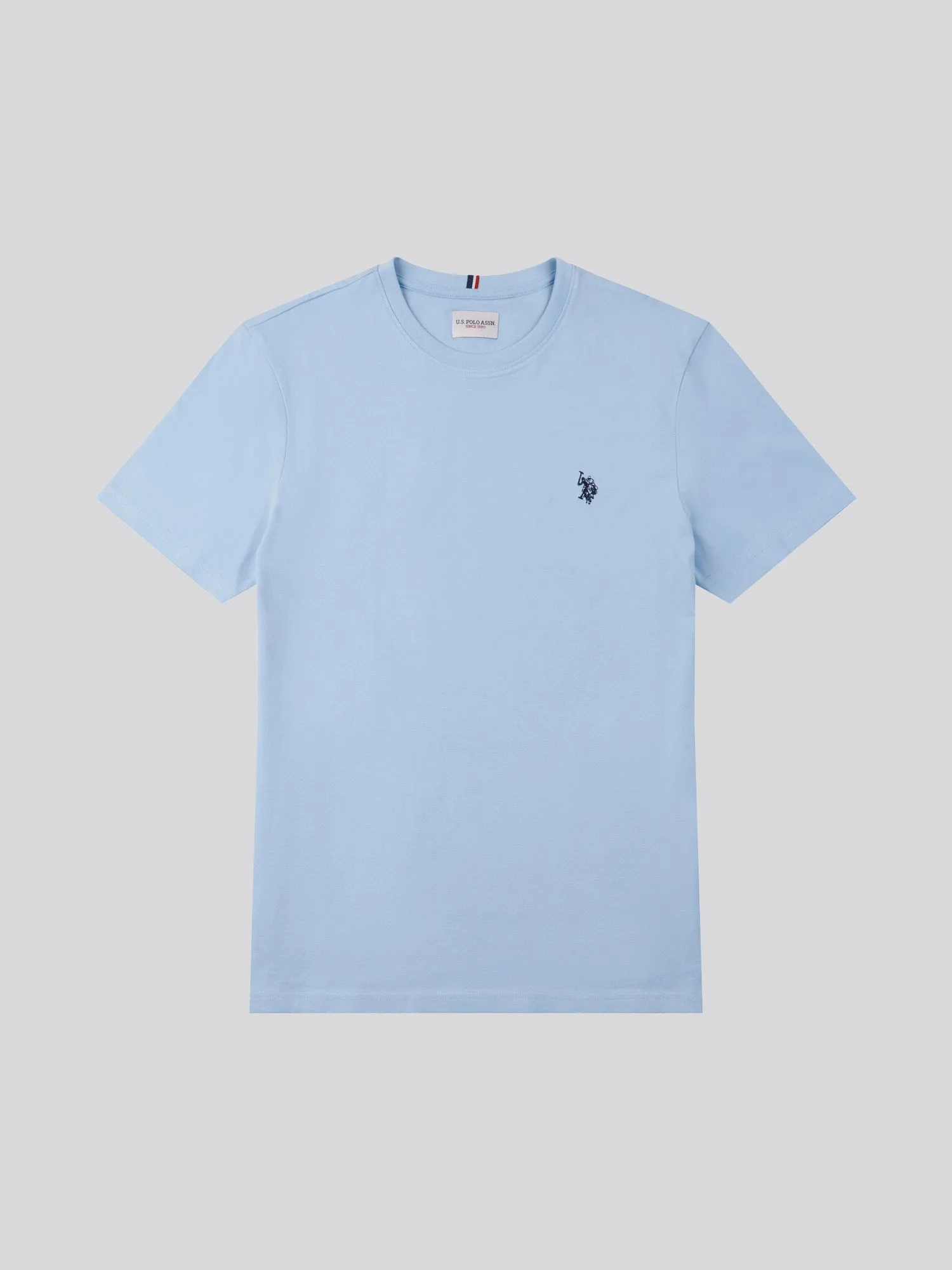 Mens Double Horsemen T-Shirt in Chambray Blue