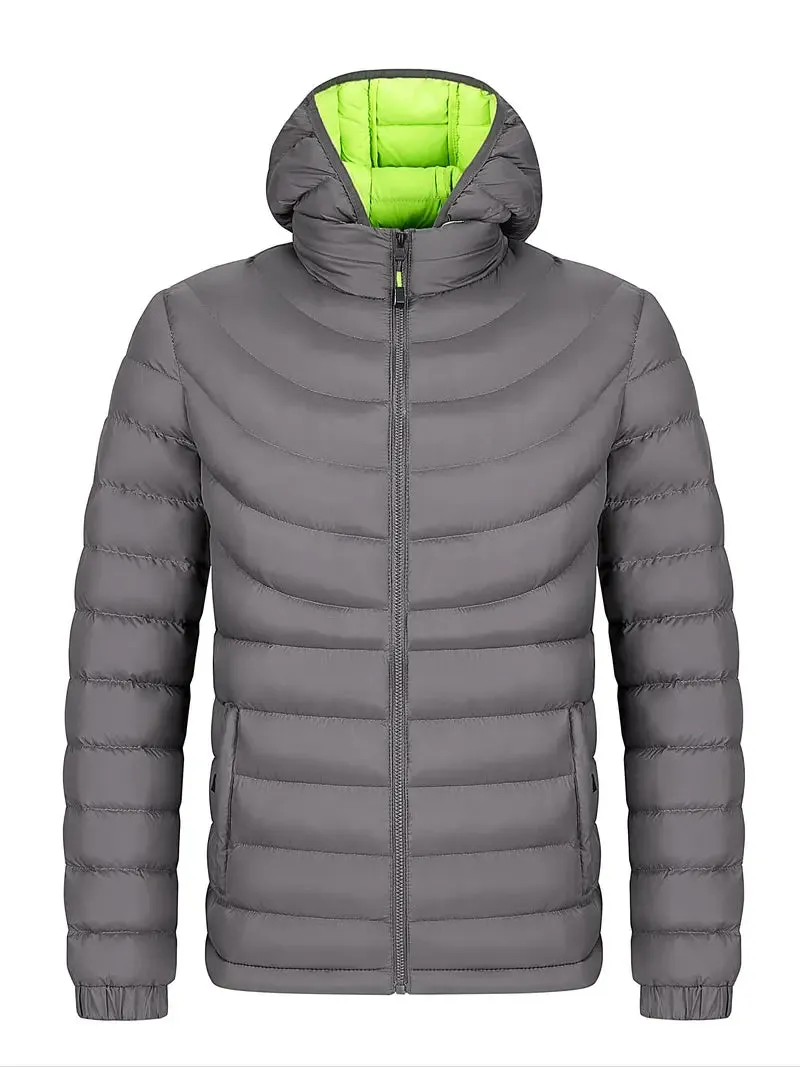 Men's lined autumn/winter jacket with stand-up collar – Tom
