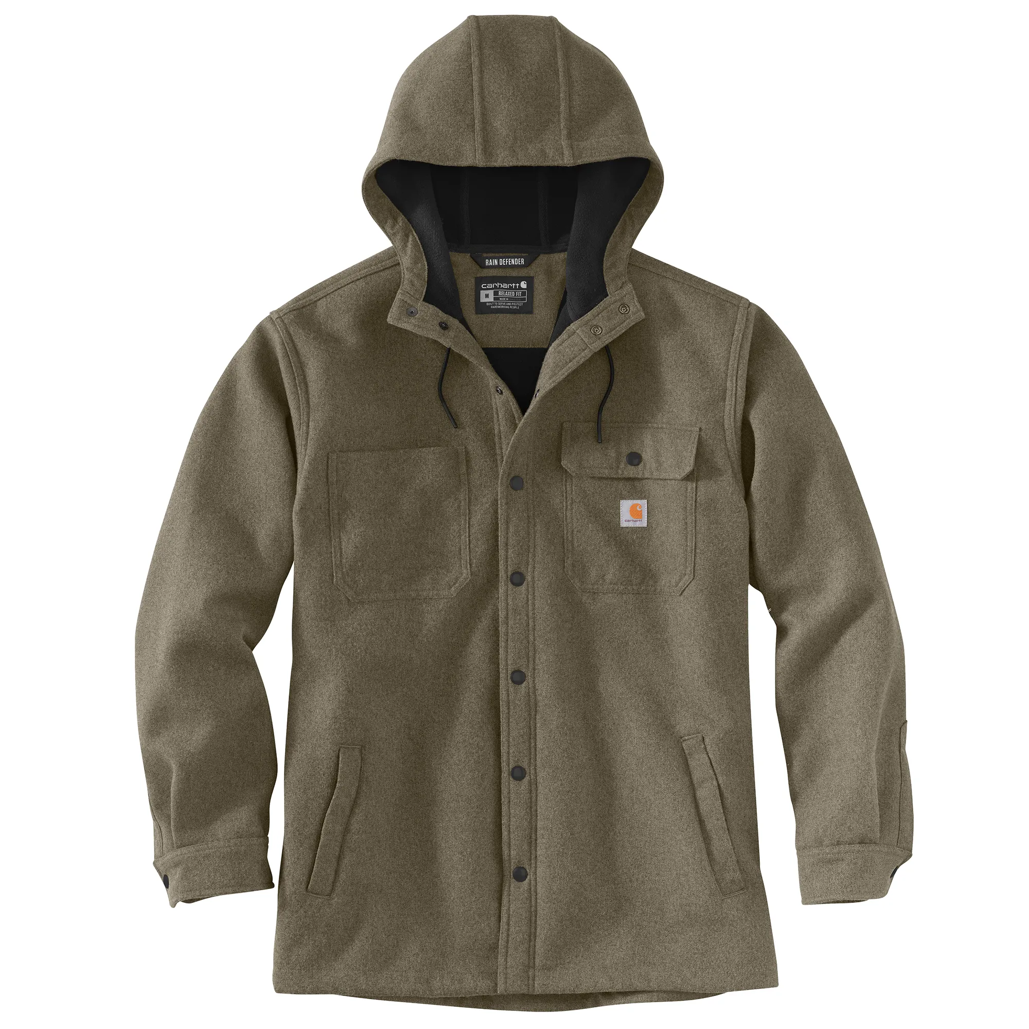Men's Rain Defender Relaxed Fit Heavyweight Hooded Shirt Jac