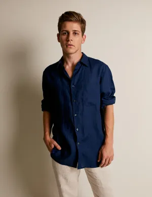 MENS SHIRT | CASUAL FIT | LONG SLEEVE | NAVY
