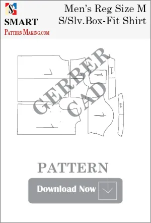 Men’s Short Sleeve Box Shirt Downloadable Gerber/CAD Pattern