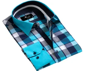 Mens Slim Fit Designer Dress Shirt - tailored Cotton Shirts for Work