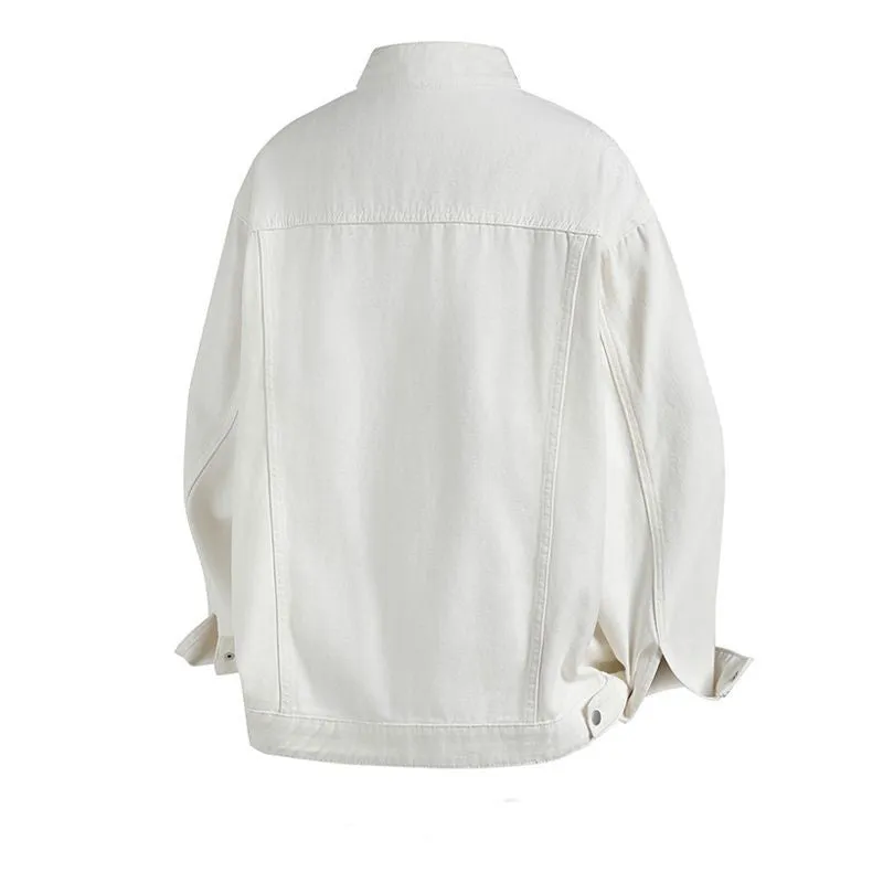 Men's Solid Casual Trucker Jacket for Effortless Style