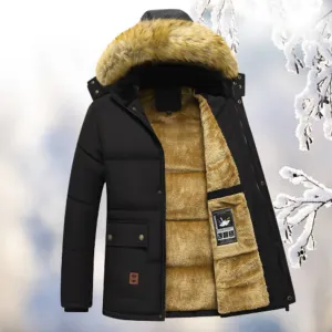 Men's Uriel Winter Coat, Fur-Lined