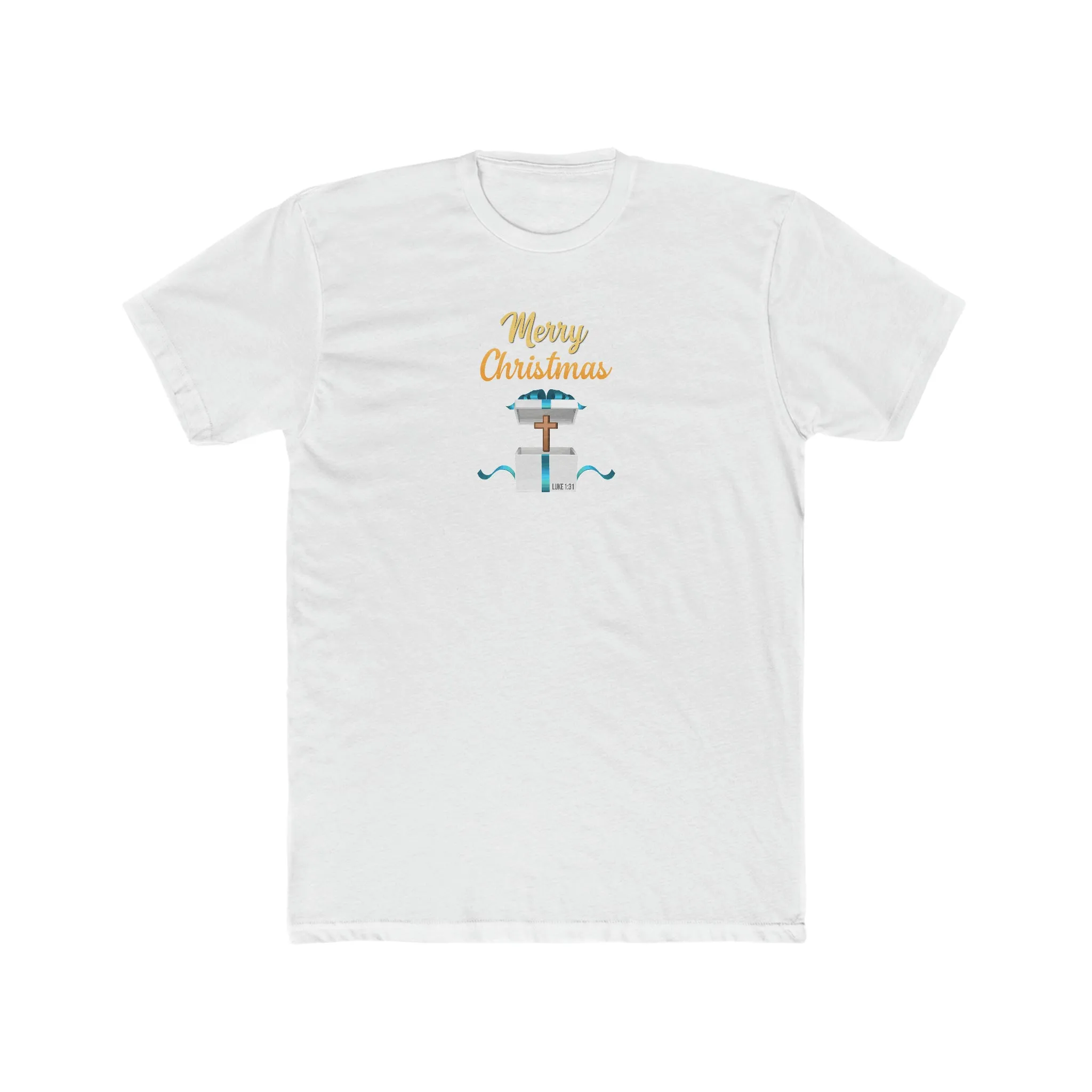 Merry Christmas Men's Cotton Crew Tee