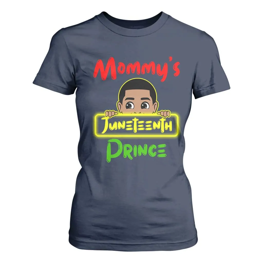 Mommy's Juneteenth Prince T Shirt For Women Black Boy TS01