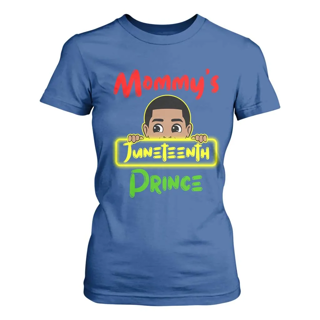 Mommy's Juneteenth Prince T Shirt For Women Black Boy TS01