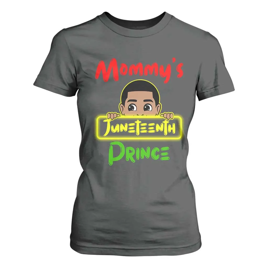 Mommy's Juneteenth Prince T Shirt For Women Black Boy TS01
