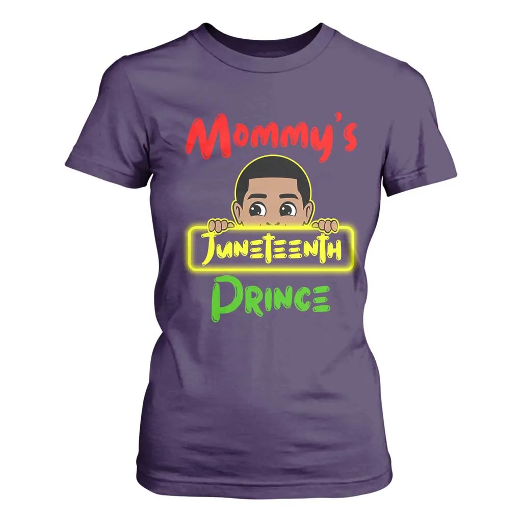 Mommy's Juneteenth Prince T Shirt For Women Black Boy TS01