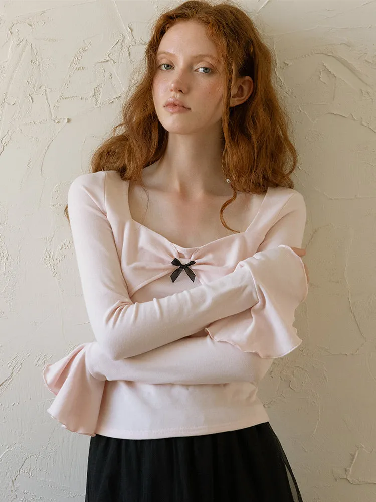 Moonlit Flounce Knit Top