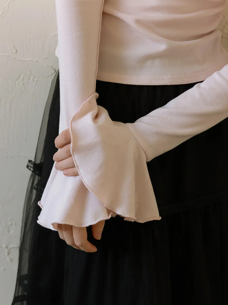 Moonlit Flounce Knit Top