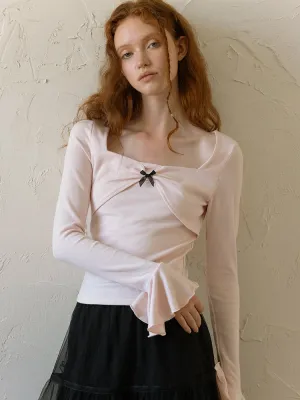 Moonlit Flounce Knit Top