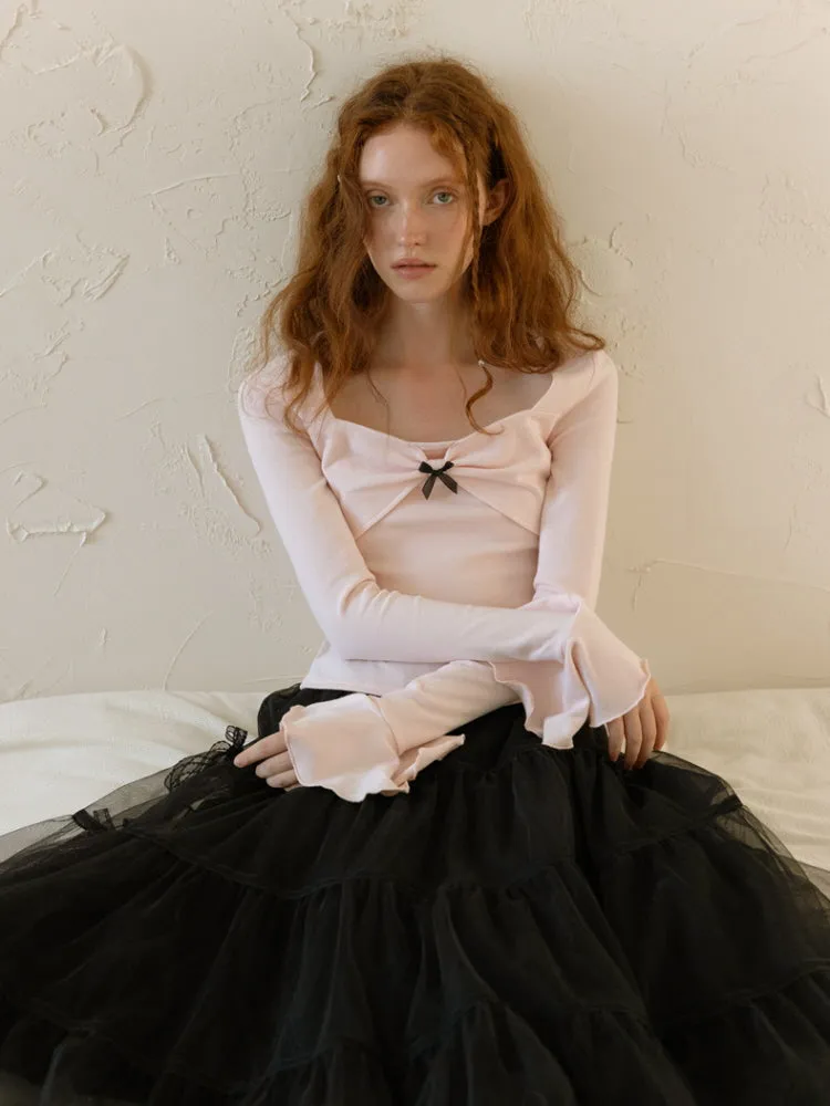 Moonlit Flounce Knit Top