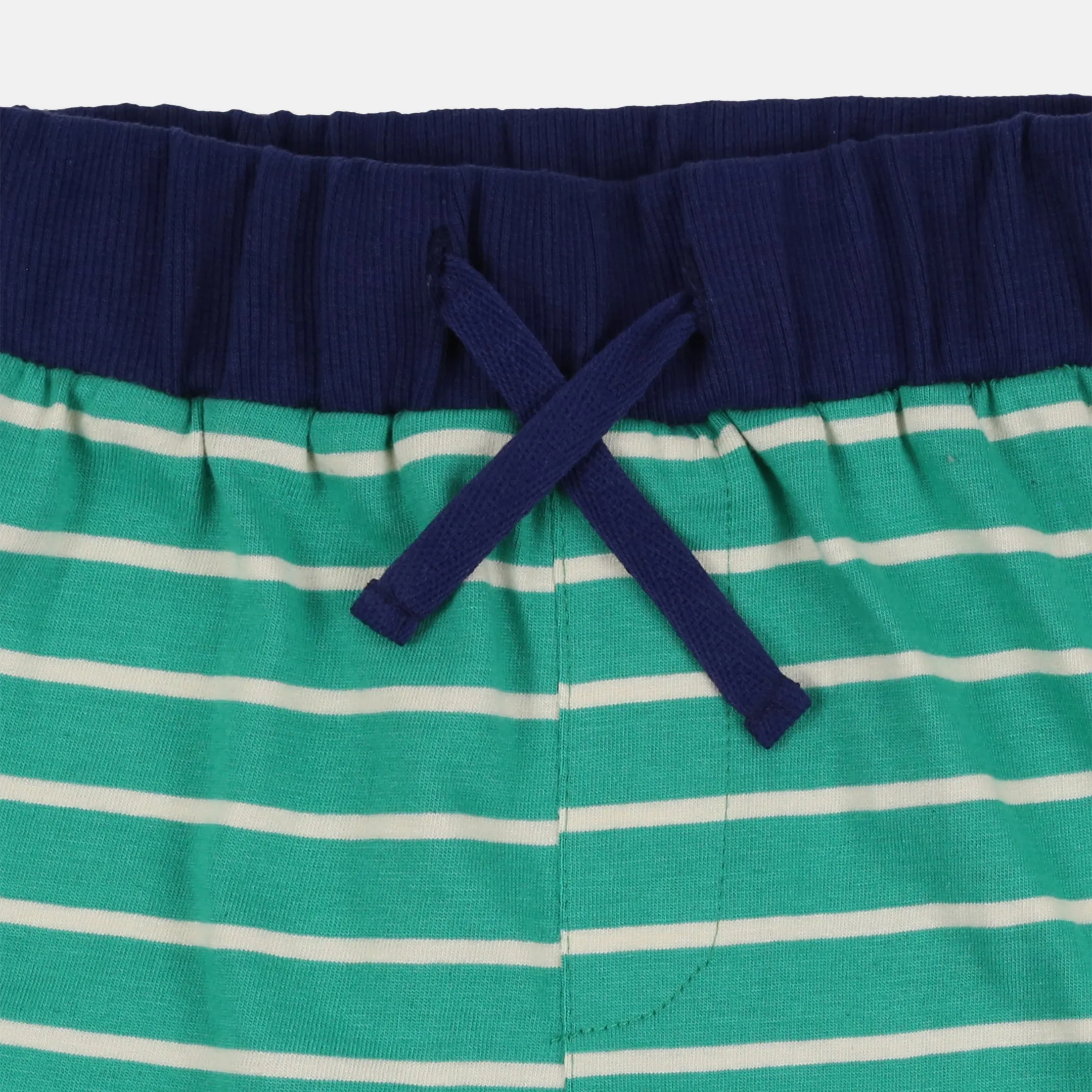 Multicoloured Bugs And Stripe Print Short - 2 Pack