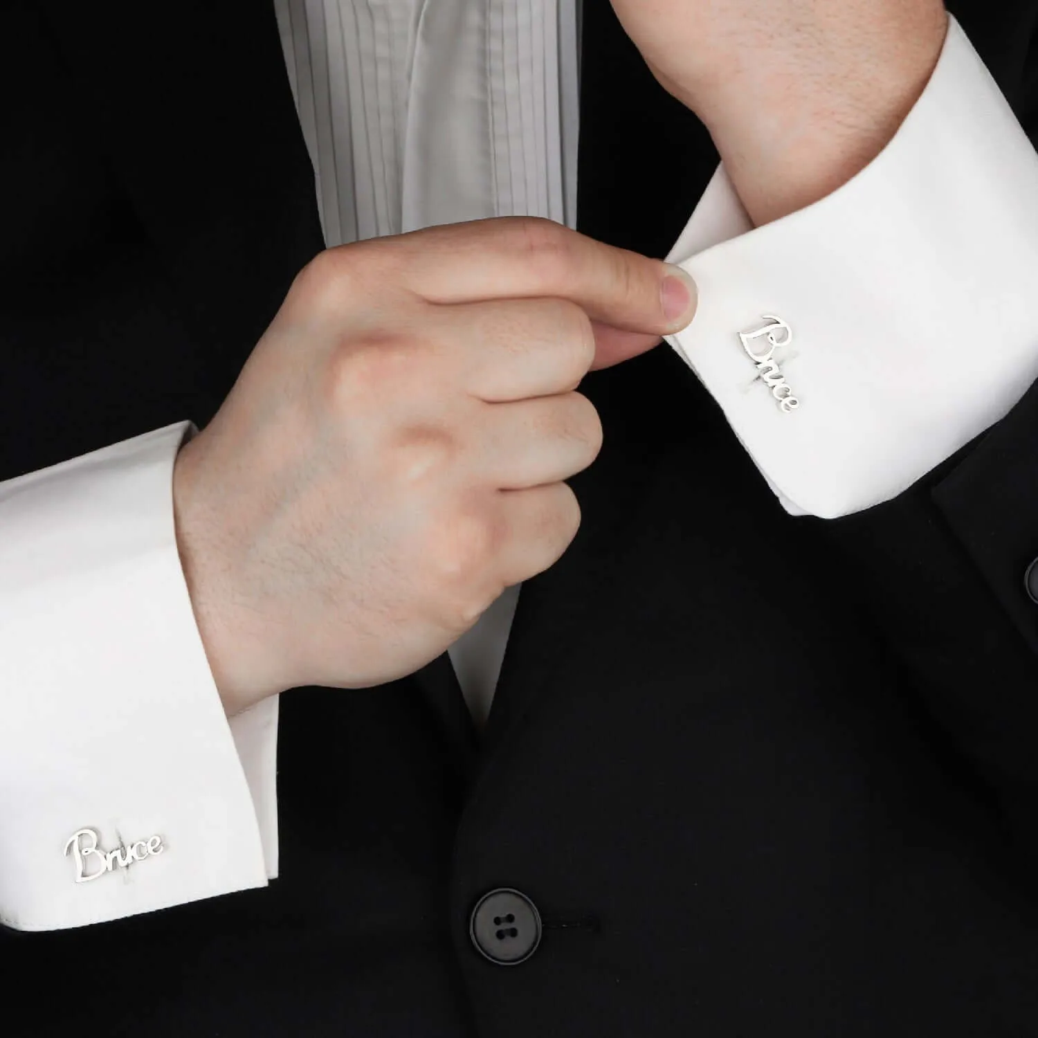 Name Personalized Cufflinks Jewelry Accessory Gift for Men
