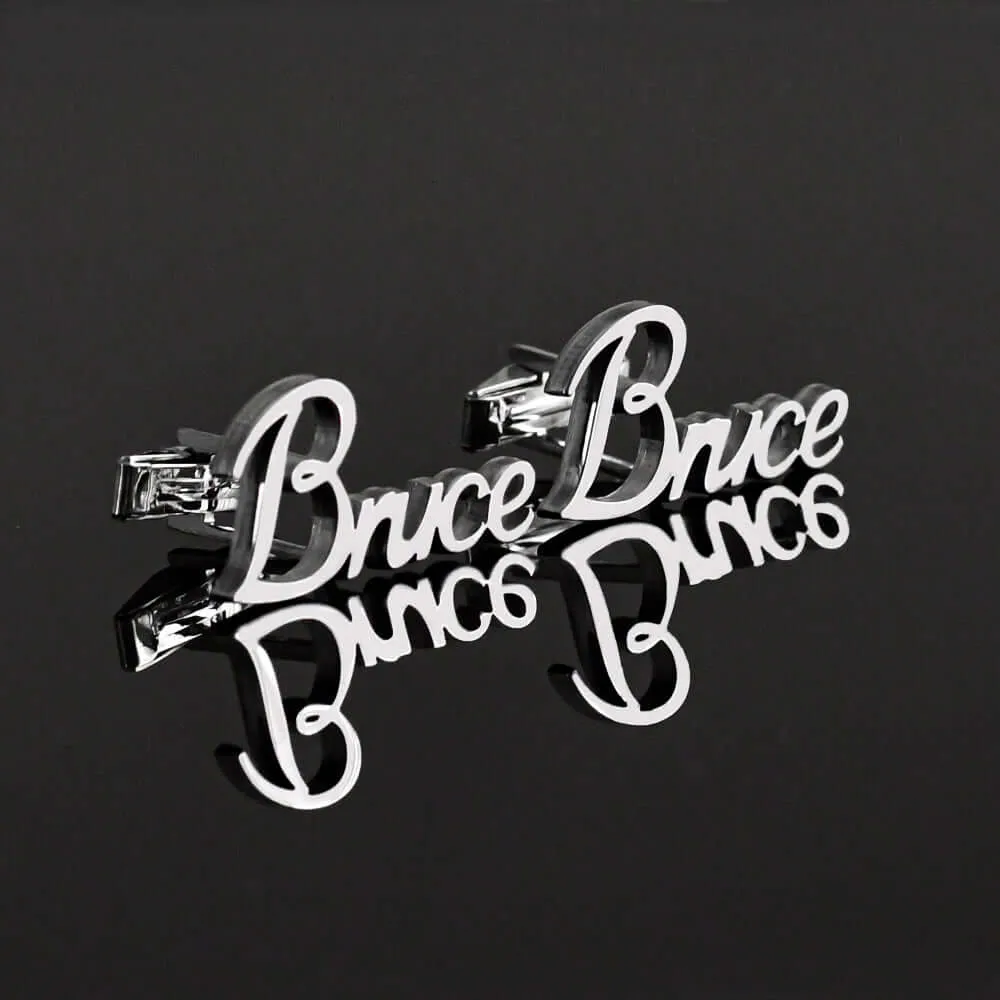 Name Personalized Cufflinks Jewelry Accessory Gift for Men