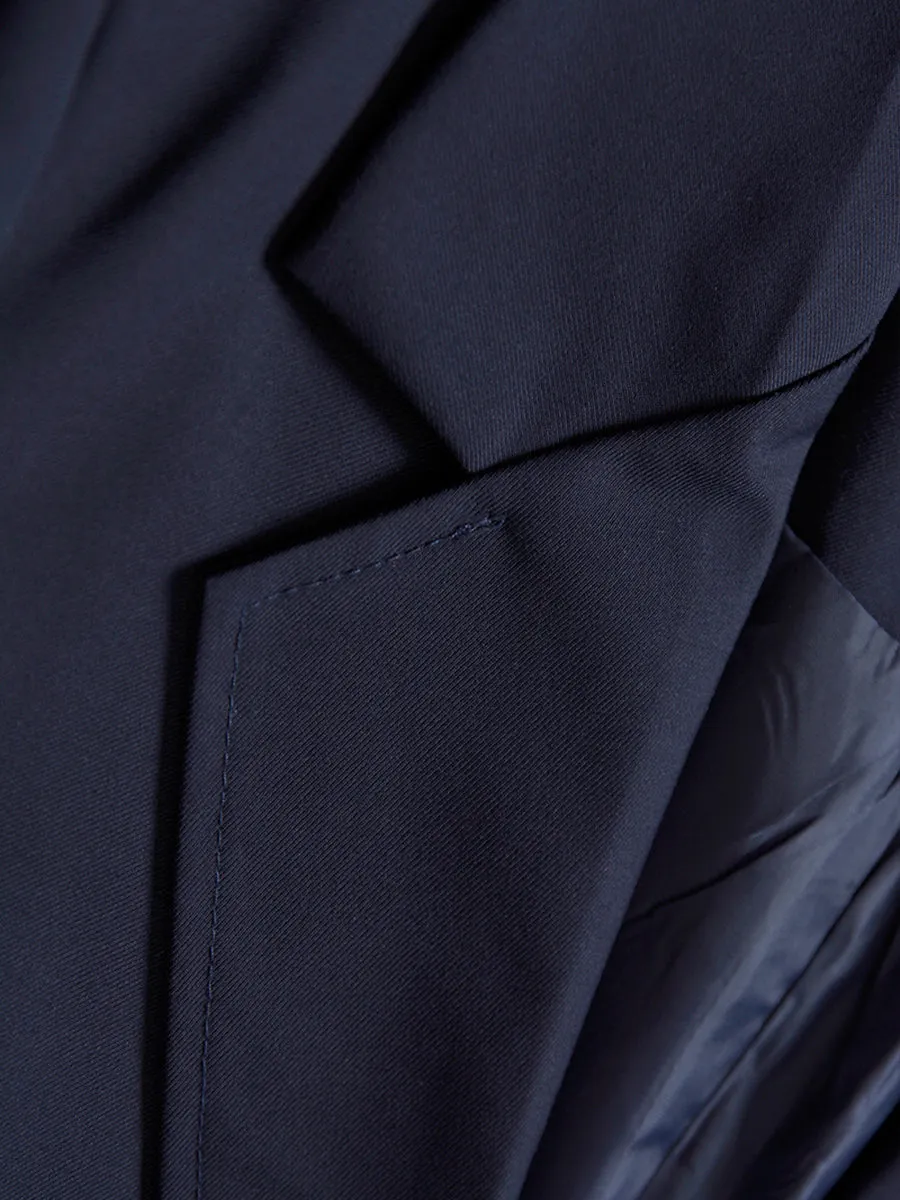 Navy Blue Loose Casual Blazer