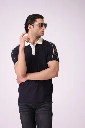 Navy Fashion Polo Shirt