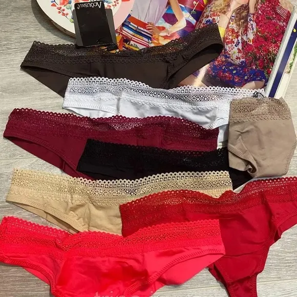 New ACOUSMA Paris Women Satin Sexy Back Thongs Panty Underwear Seamless 🇫🇷