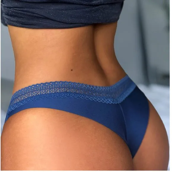 New ACOUSMA Paris Women Satin Sexy Back Thongs Panty Underwear Seamless 🇫🇷