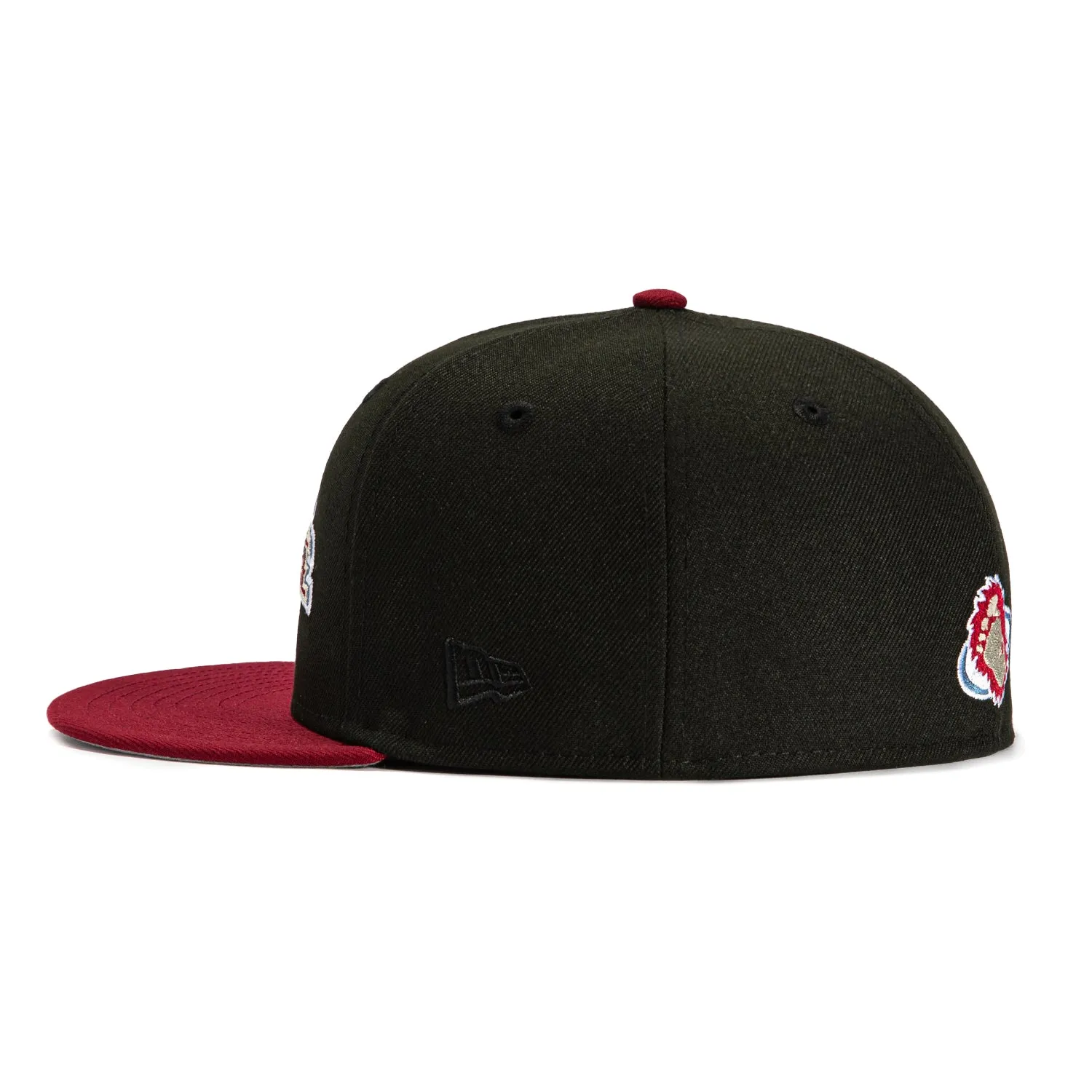 New Era 59Fifty Colorado Avalanche 2001 Stanley Cup Patch Logo Hat - Black, Cardinal