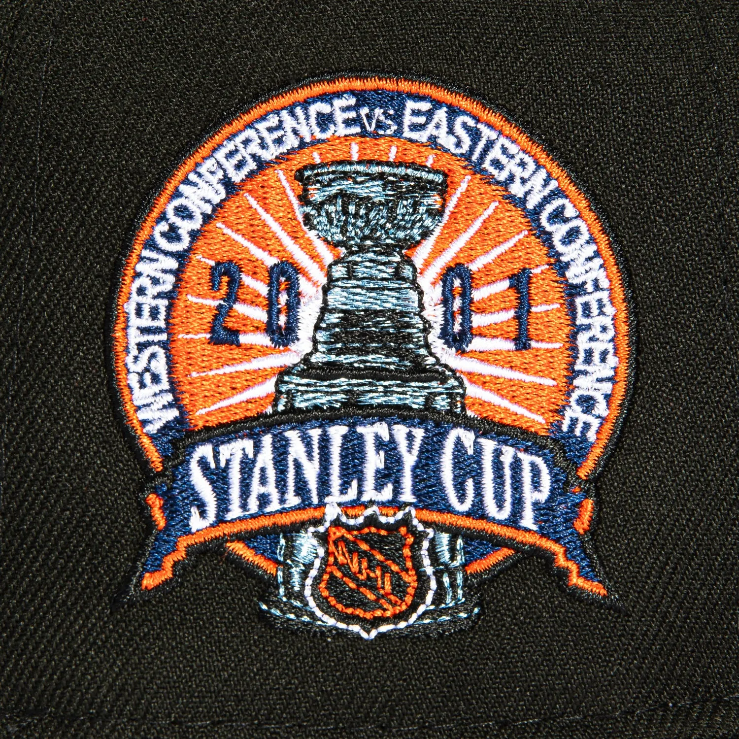 New Era 59Fifty Colorado Avalanche 2001 Stanley Cup Patch Logo Hat - Black, Cardinal