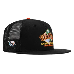 New Era 59Fifty San Francisco Giants Logo Patch Spring Training Trucker Hat - Black