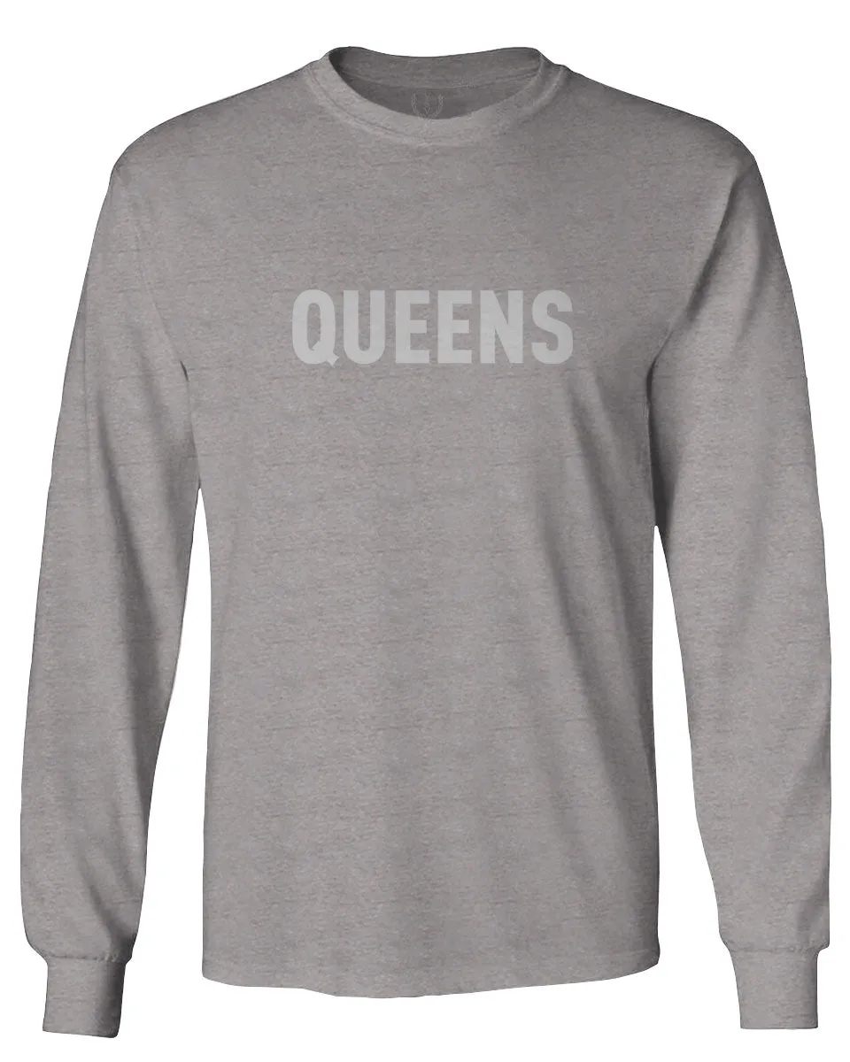 New York Queens NYC Cool City Hipster Lennon Street wear mens Long sleeve t shirt