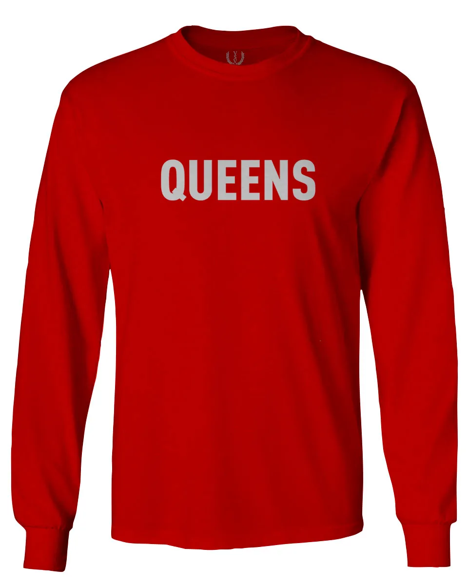 New York Queens NYC Cool City Hipster Lennon Street wear mens Long sleeve t shirt