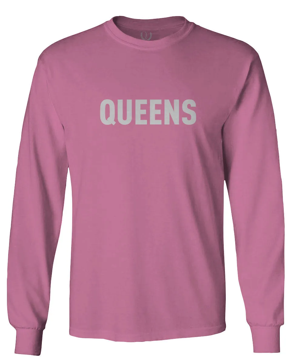 New York Queens NYC Cool City Hipster Lennon Street wear mens Long sleeve t shirt