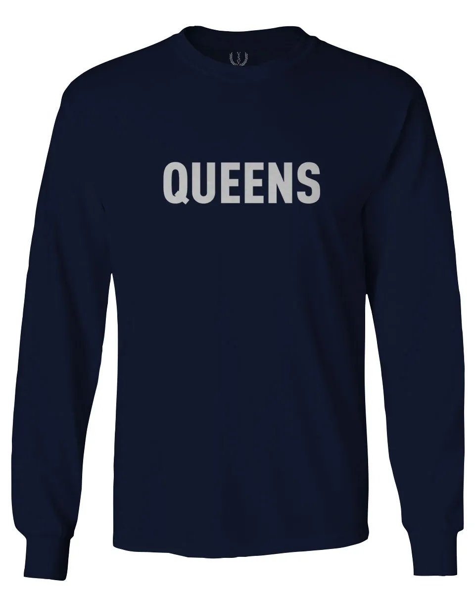 New York Queens NYC Cool City Hipster Lennon Street wear mens Long sleeve t shirt
